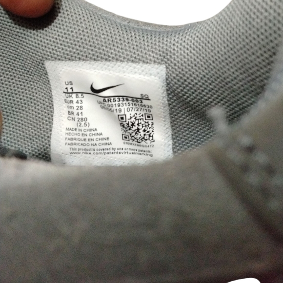 Nike Air Force 1 Sage Low Top Cool Grey Suede Sneakers Men's Size 9.5 - Picture 11 of 12